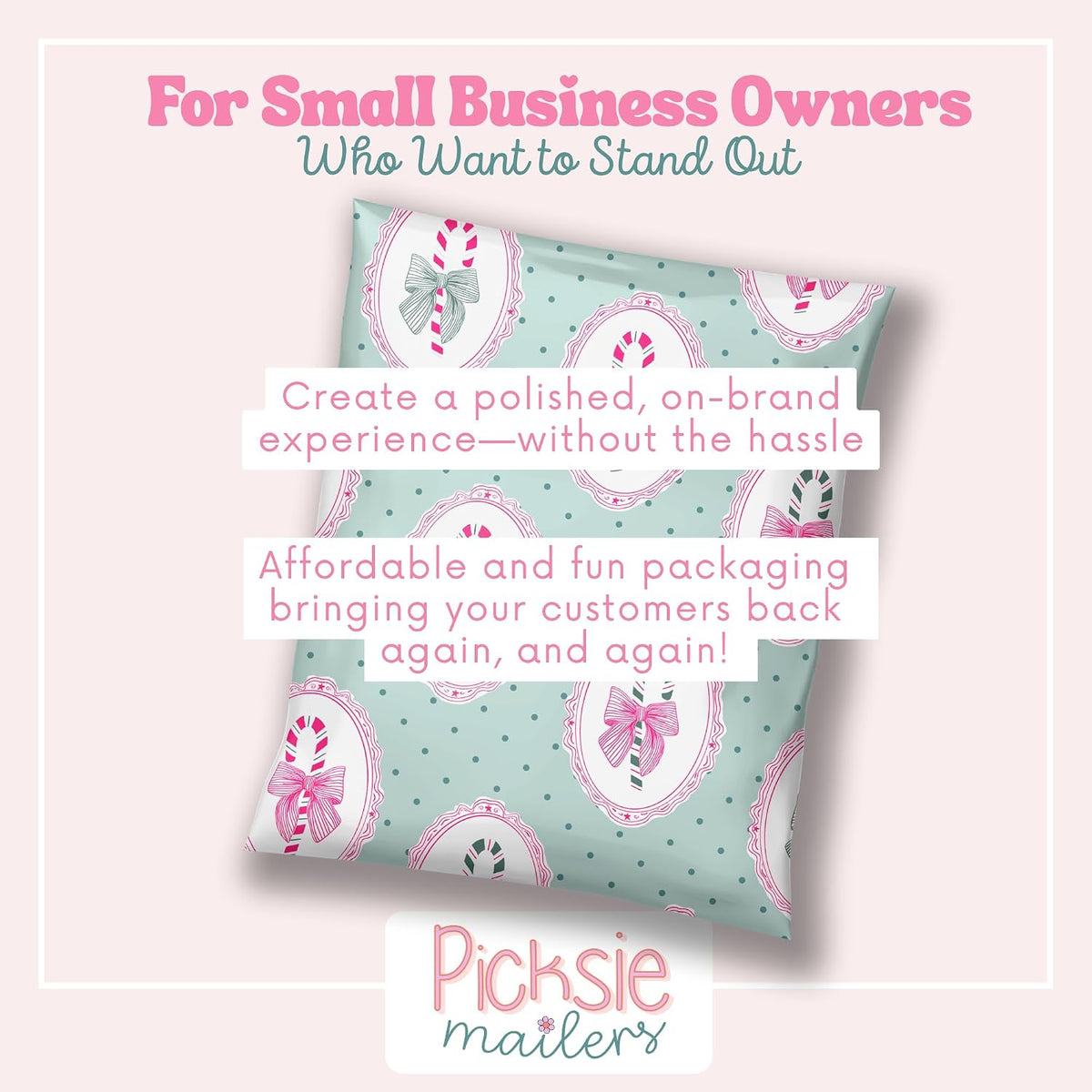 6x9 Christmas Poly Mailers- Cute Holiday Shipping Bags