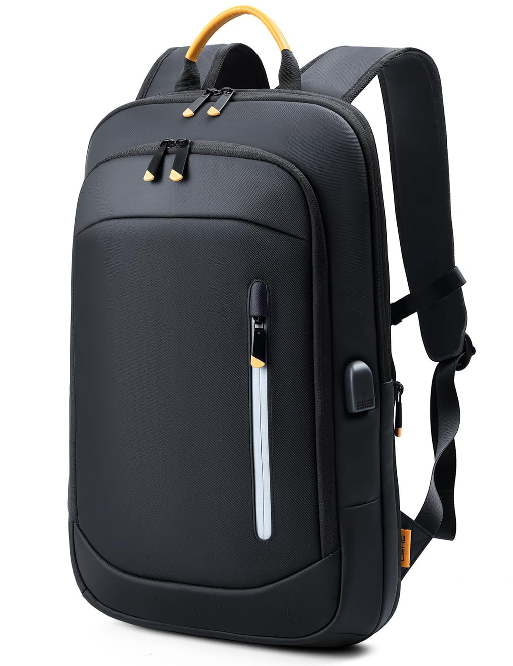 Slim Laptop Backpack for Men, 15.6 Inch Business Travel Backpack with USB Charging Port, Lightweight Work Computer