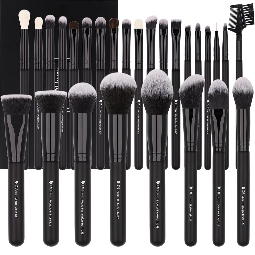 Professional Makeup Brushes Set 27Pcs Makeup Brush Set Premium Synthetic Kabuki Foundation Blending Face Powder Blush