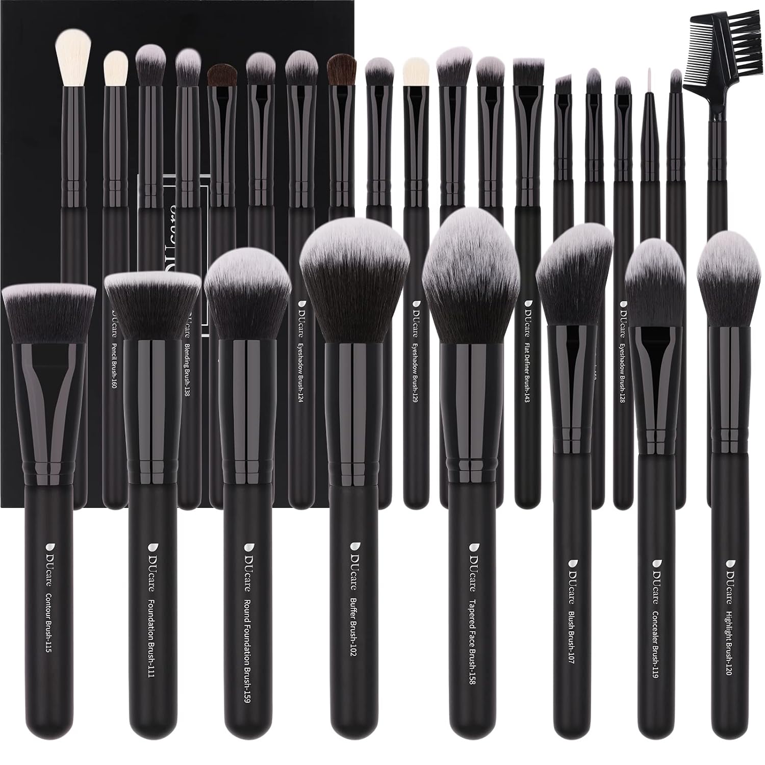 Professional Makeup Brushes Set 27Pcs Makeup Brush Set Premium Synthetic Kabuki Foundation Blending Face Powder Blush