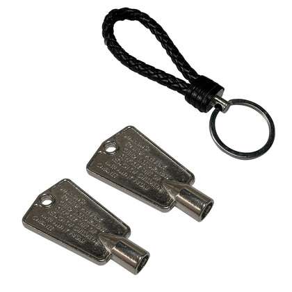 Beaufan Metal Freezer Door Keys Fits Frigidaire, Kenmore & Electrolux Freezer Refrigerator Models, Compare to Part# 216702900, 297147700, 2 Pack Metal Freezer Door Keys & 1 Pack Key Chain