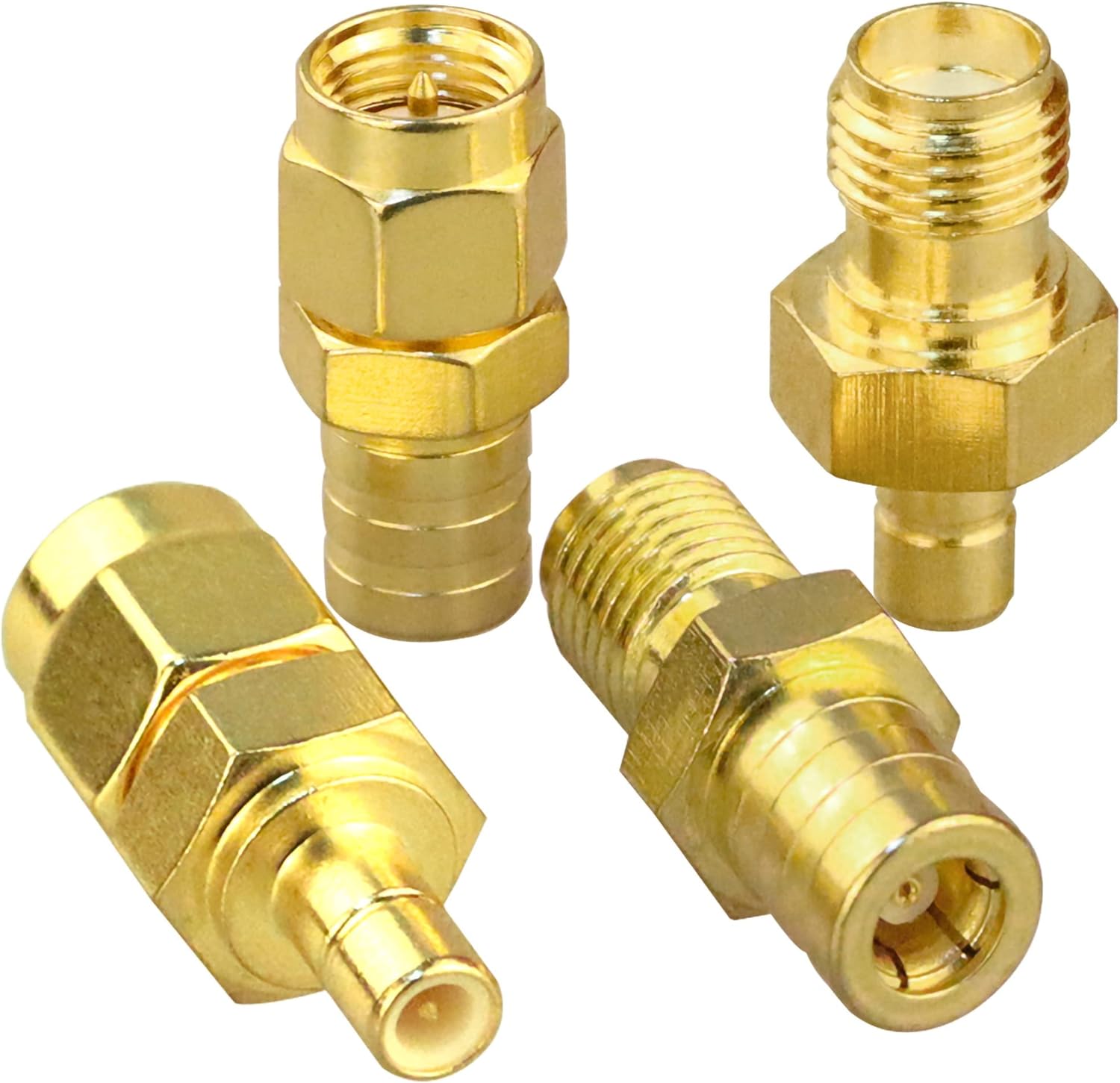 4PCS SMA to SMB Radio Antenna Coax Adapter, SMA Male/Female to SMB Male/Female Coax Connector for DAB Car Aerial