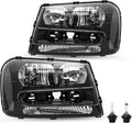 SOCKIR Headlight Assembly for 2002-2009 Chevy Trailblazer Full Length Grill