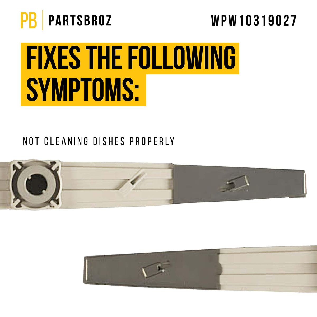 Dishwasher Lower Spray Arm for Whirlpool WDF520PADB0