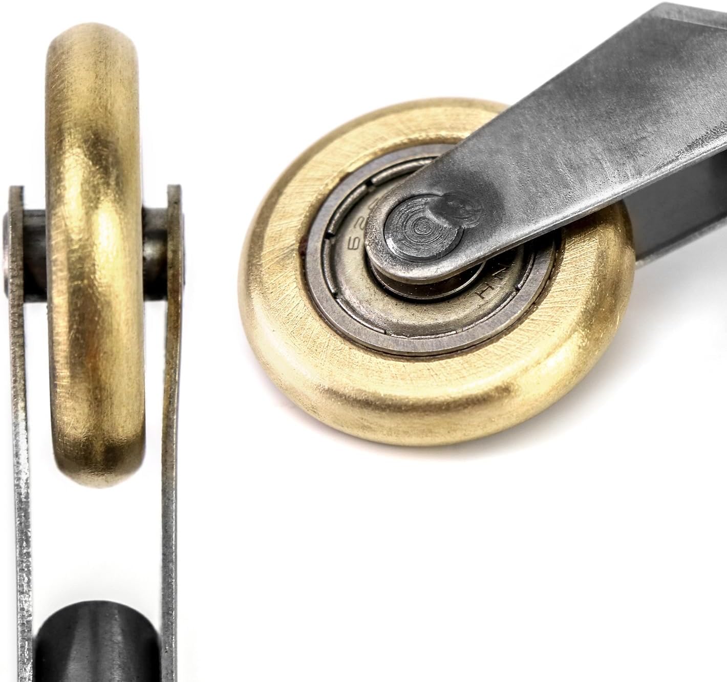 Seam Roller Set, 40mm Silicone Seam Roller + Brass Detail Roller, Removable Bearing Wallpaper Seam Roller Tool for