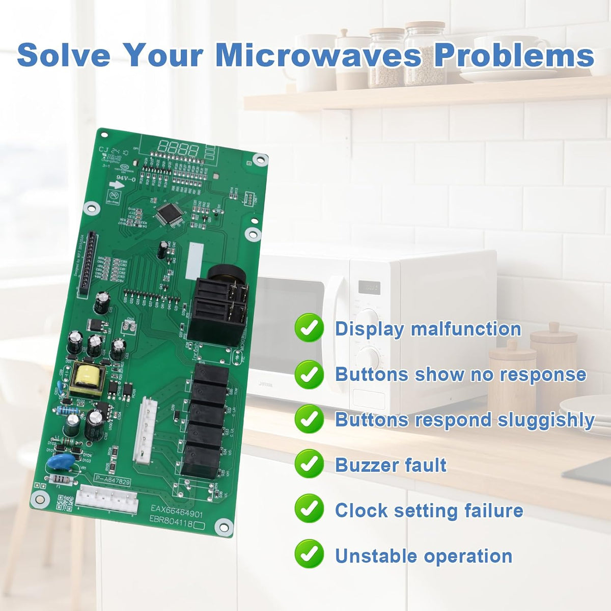 WB27X29801 Microwave Control Board Fits GE JVM3162 JNM3163 Series