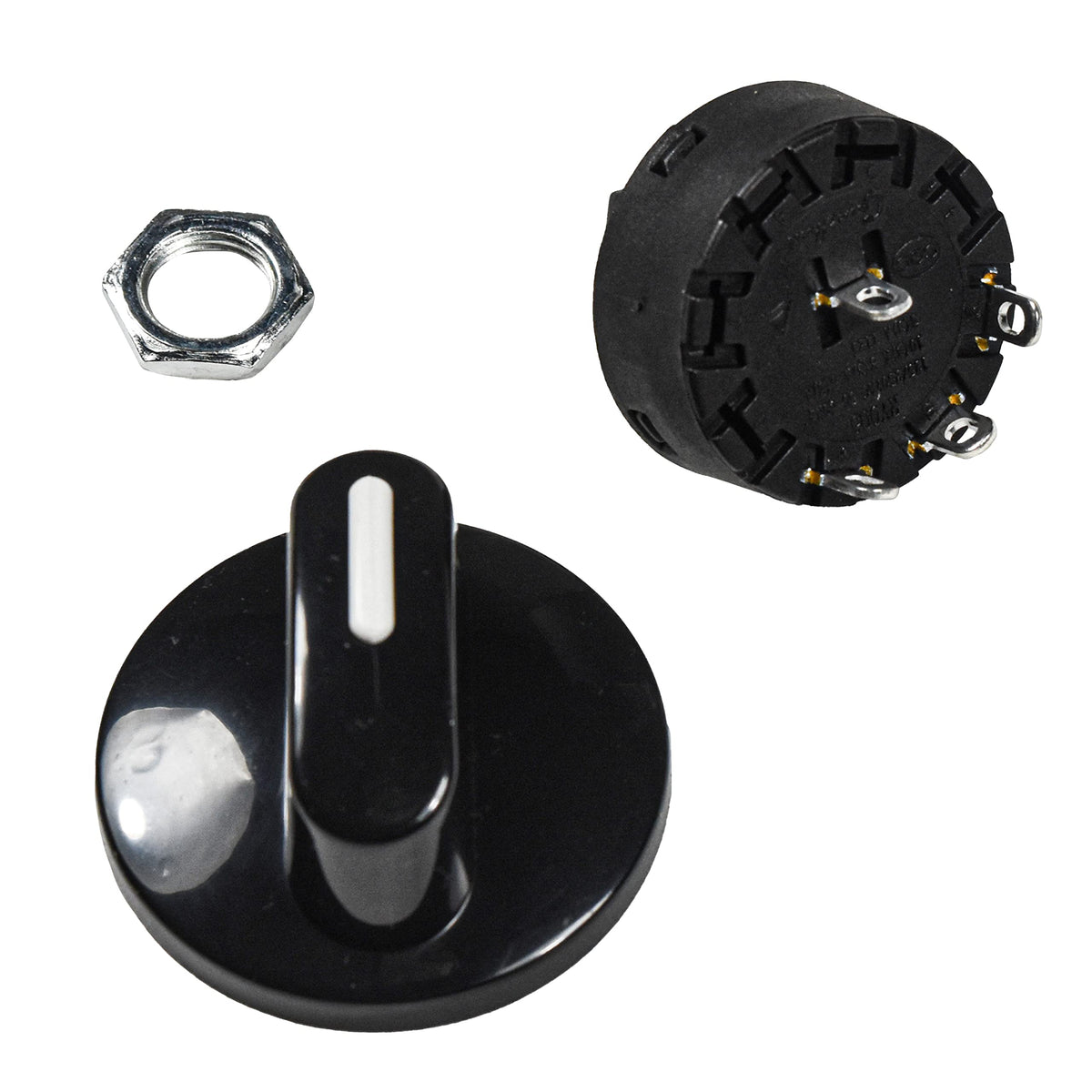 HQRP Rotary Switch with Knob 120V 8A 1-Pole 3-Way SP3T