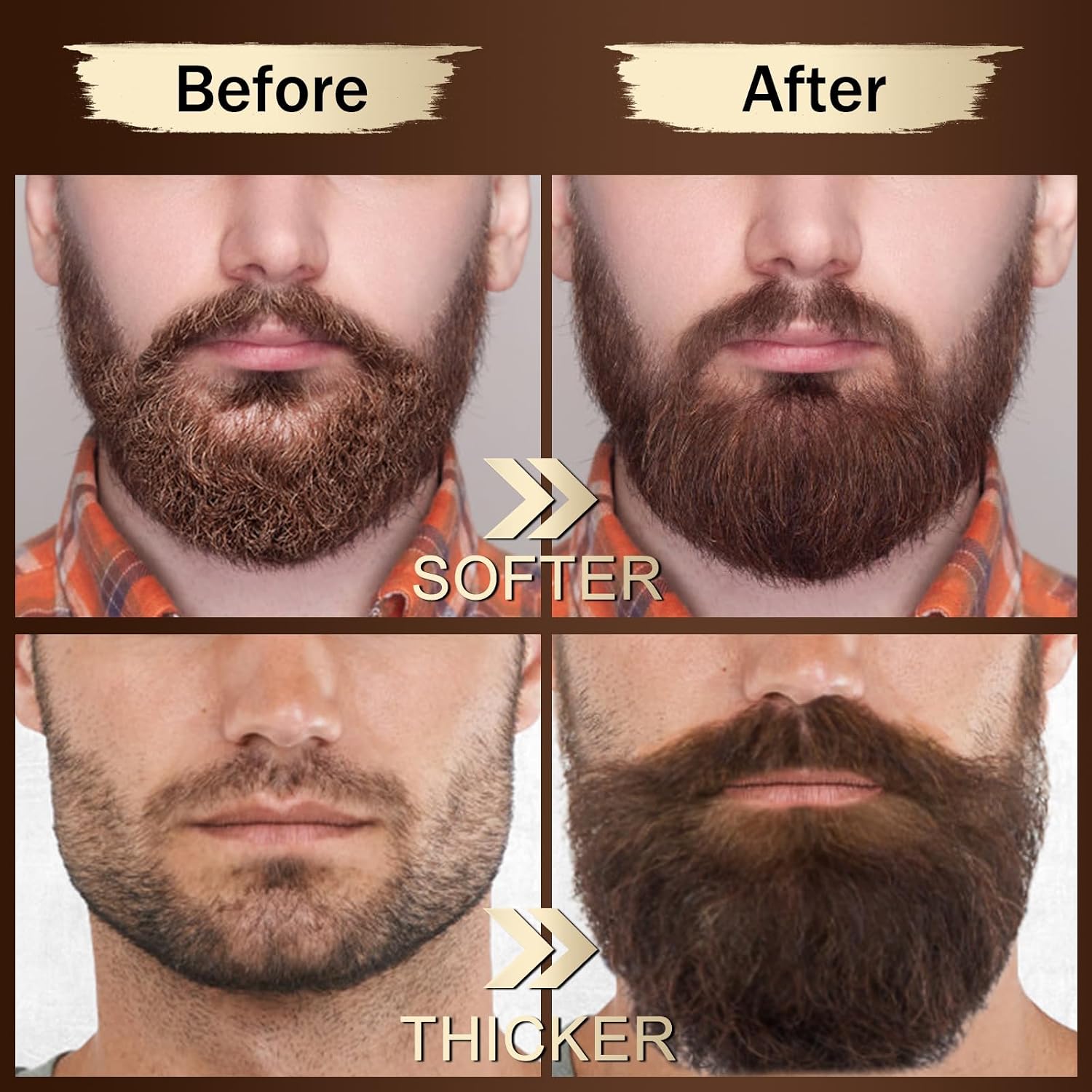 Beard Kit for Men Grooming & Care Set w/2 Pack Beard Serum, Wash, Oil, Balm, Comb, Brush, Scissor, Bag, EBook, Unique
