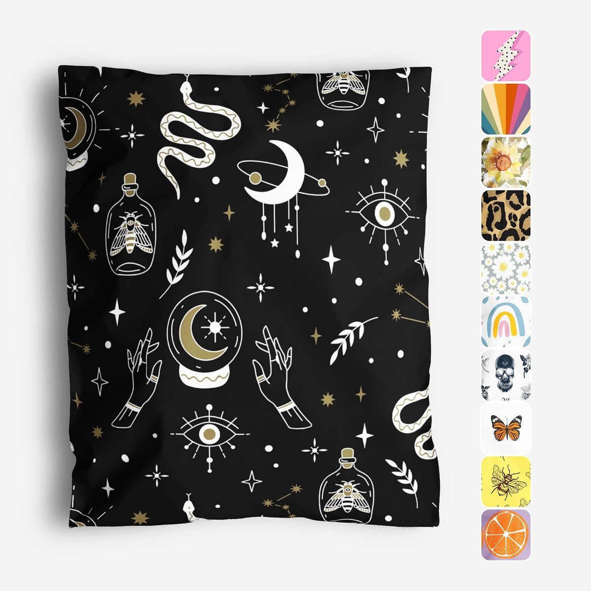 10x13 Poly Mailers, Celestial Magic Shipping Bags, 100 Pack