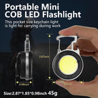 Keychain Flashlight 2 Pack, 1000 Lumens EDC Flashlight COB Work Light, Bottle Opener Keychain Mini Pocket Flashlight