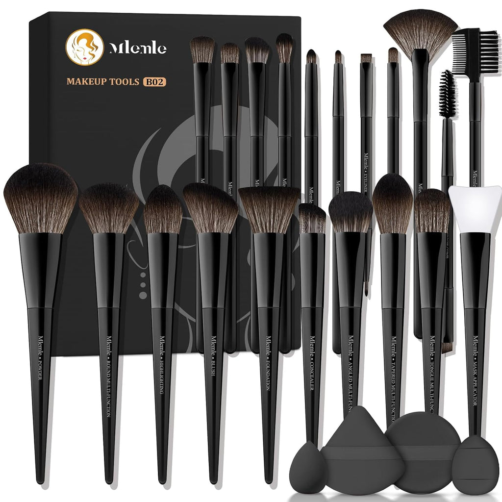 Makeup Brushes Set, Mlemle Professional 25 Pcs Makeup Kit, Include Powder Foundation Concealers Blush Eye shadows 21