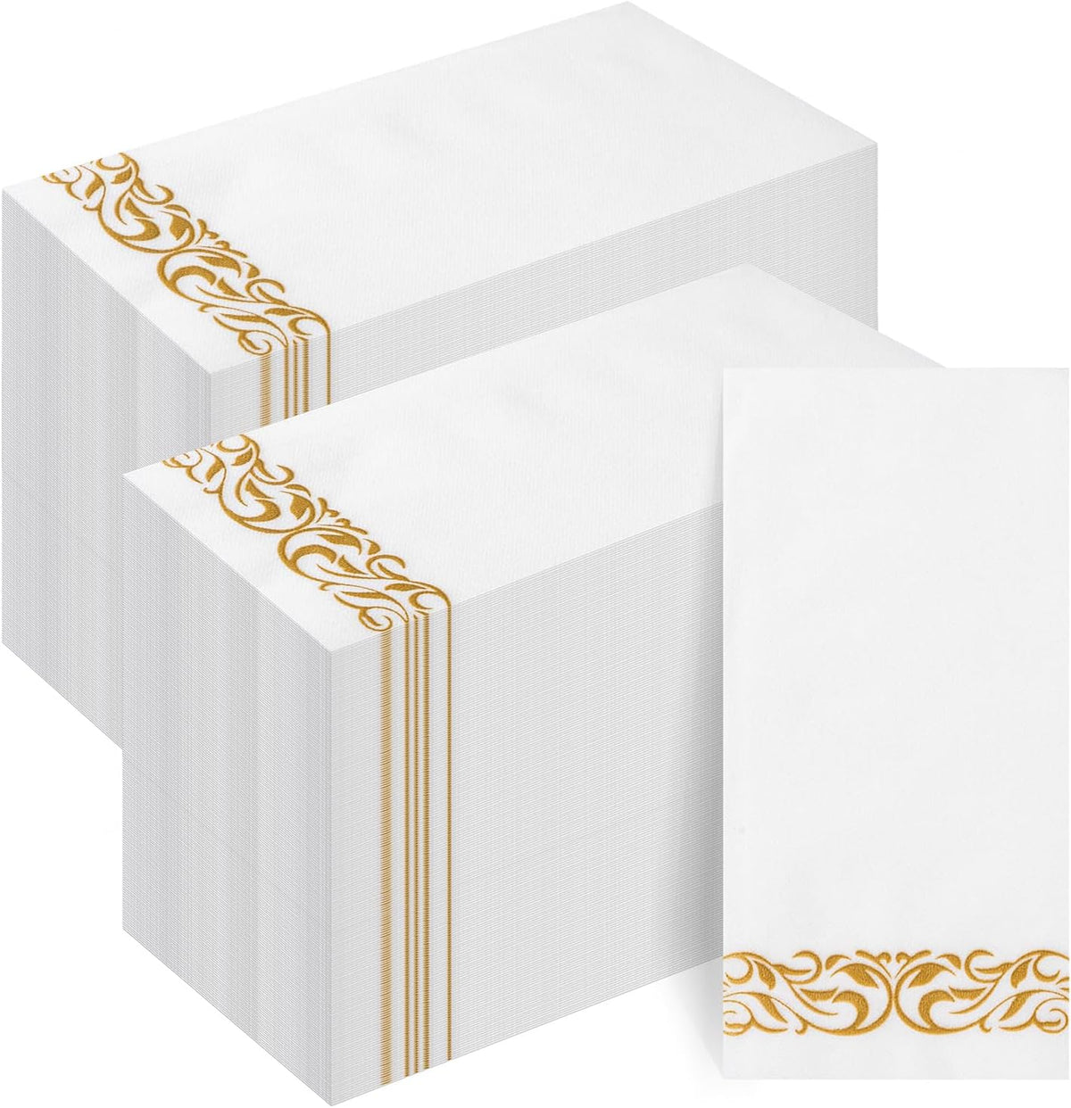 200-Pack Linen-Feel Disposable Guest Towels – Soft and Absorbent