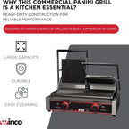 9" Double Commercial-Grade Panini Grill Press