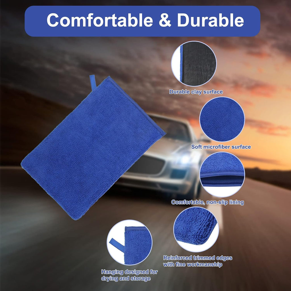Clay Mitt 2 Pack, Clay Bar Mitt for Car Detailing Glove | Clay Bar Infused Mitt for Auto Detailing Clay Bar