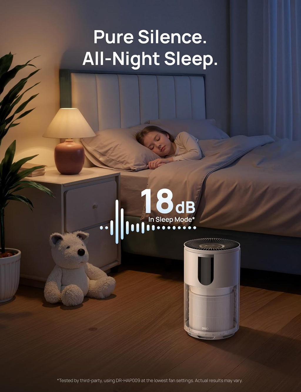 Air Purifier for Home, Up to 1176 ft², HEPA Air Cleaner for Large Rooms & Bedrooms, Pets, Smoke, Dust, Pollen &