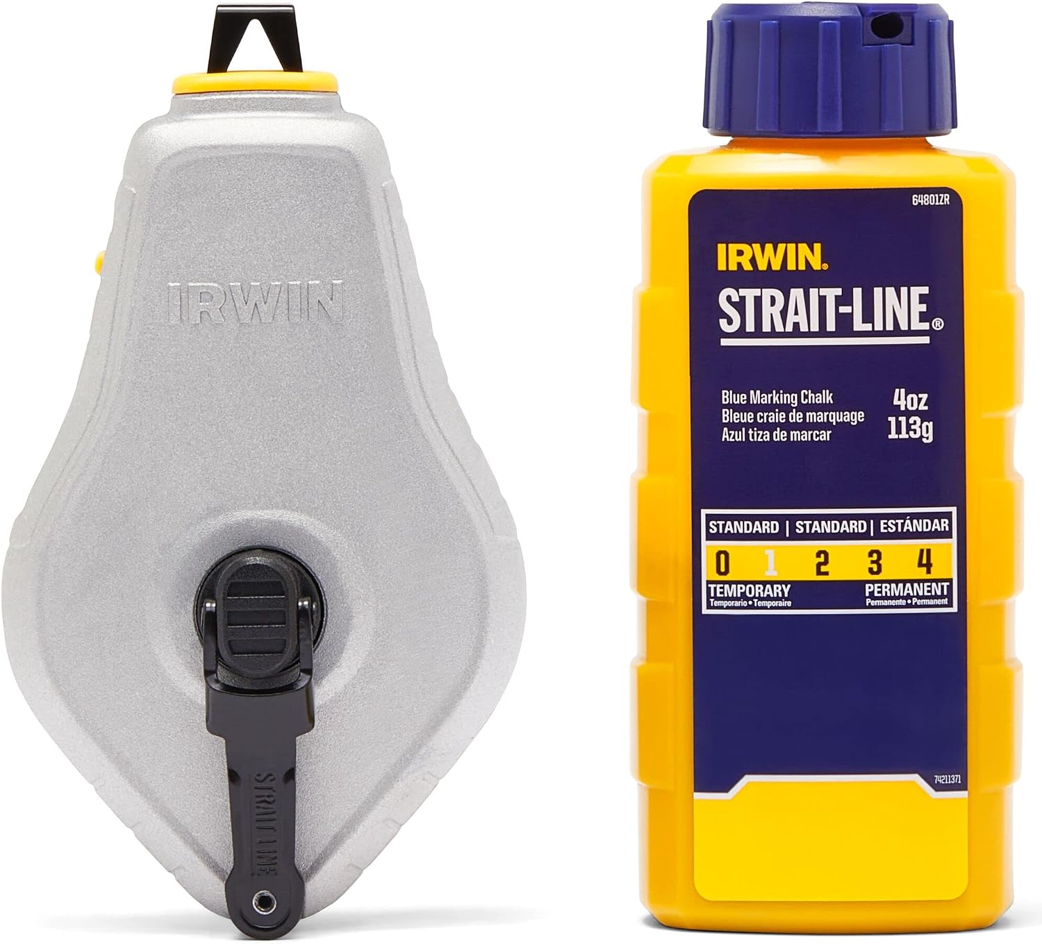 Tools STRAIT-LINE Chalk Line, Classic Reel, Blue, 100ft (IWHT48441BC)