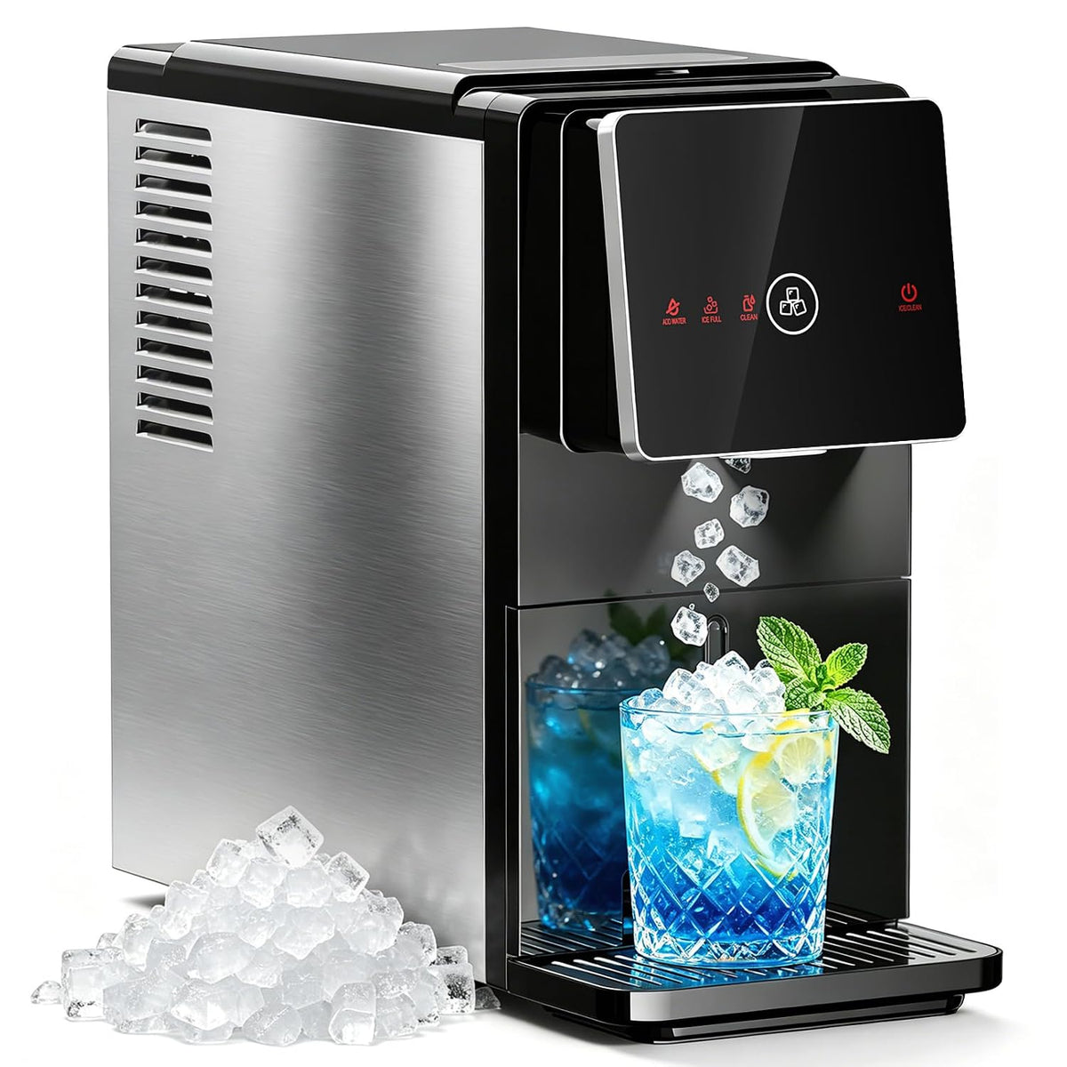 Nugget Ice Maker Countertop with Self-Dispensing, 33lbs/24H