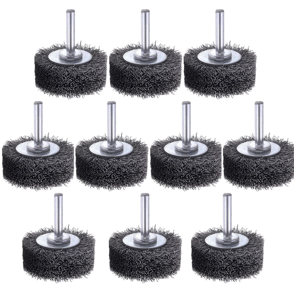 Rocaris 10Pcs 2 Inch Wire Wheel Brush Wire Wheel Brush for Drill Attachment