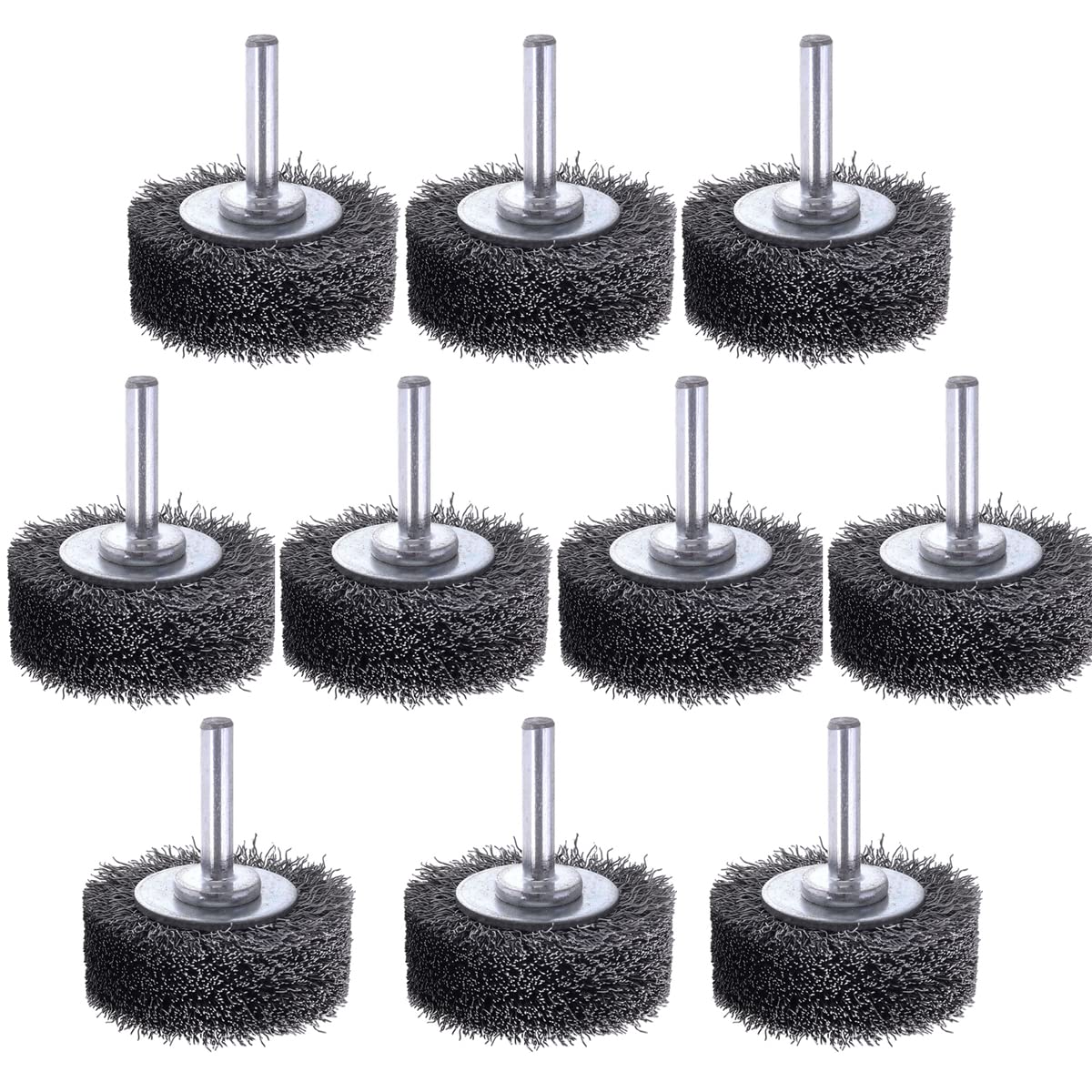 Rocaris 10Pcs 2 Inch Wire Wheel Brush Wire Wheel Brush for Drill Attachment