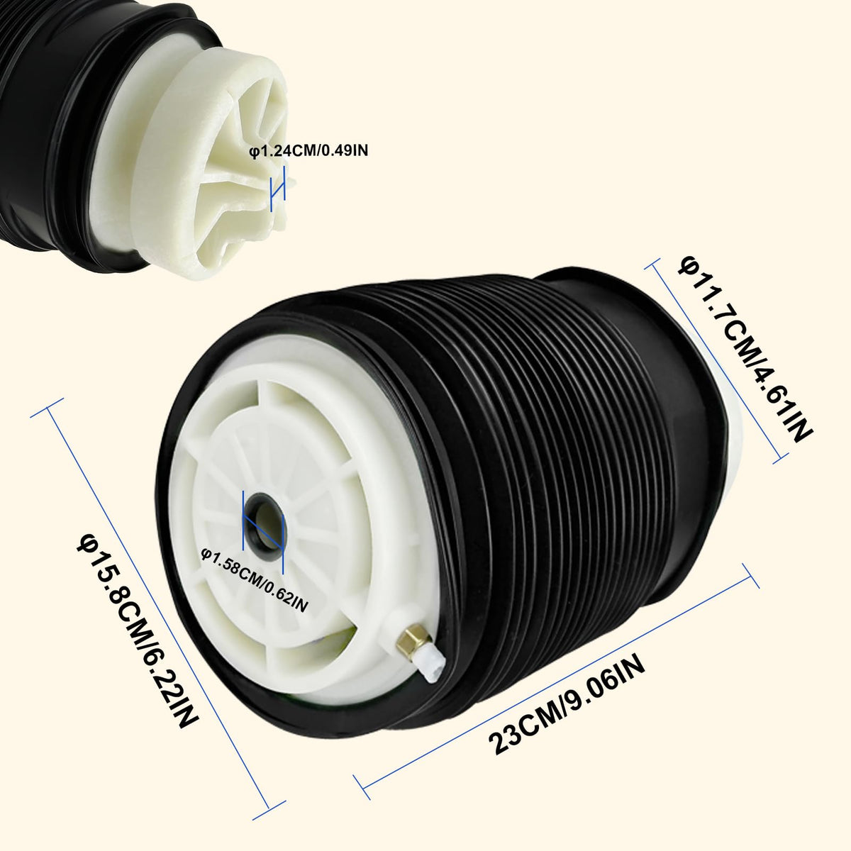 MILLISEC Rear Left Air Spring Bag for Benz E-Class (W212) 2010-2015