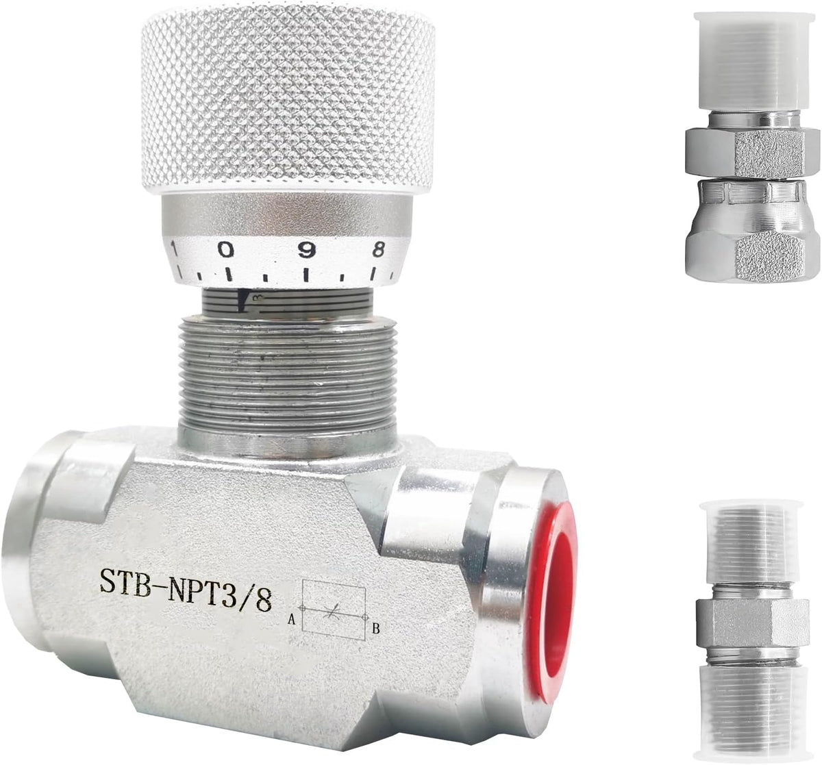 3/8" Hydraulic Adjustable Flow Control Two-way Valve