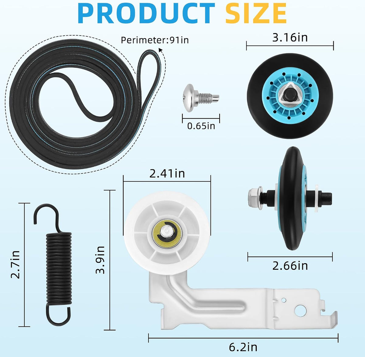 DC97-16782A DC97-16782E for Samsung Dryer Roller Replacement Kit by MIFLUS