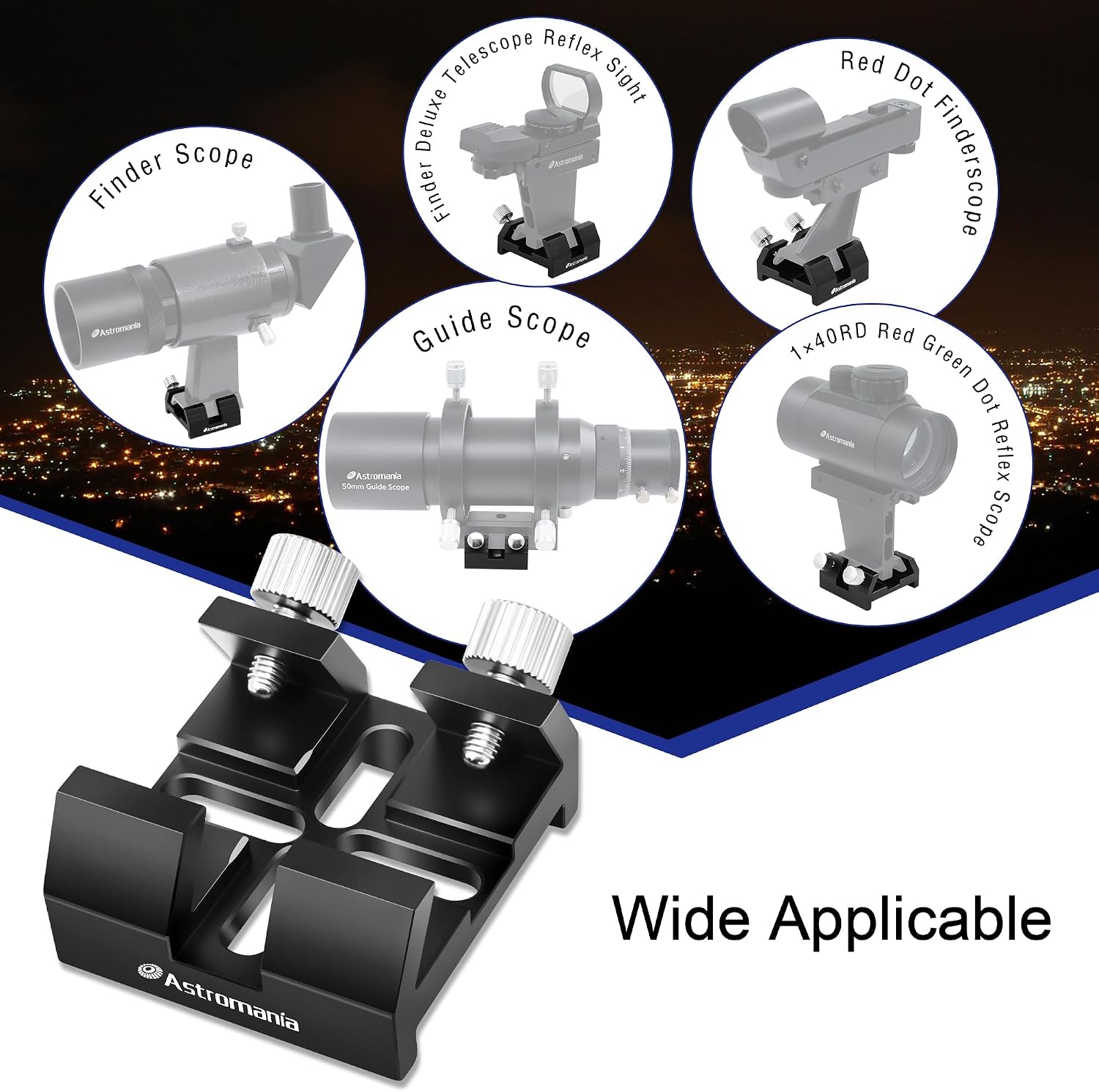 Finder Scope Mount Universal Dovetail Base for Optical Telescope | Telescope Dovetail Finder Base, Fit Optical