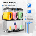 Commercial Frozen Drink Maker Slushy Machine, 15L X 3