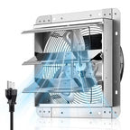 12 Inch Shutter Exhaust Fan, 1450CFM Wall Mount, for Greenhouse & Shop