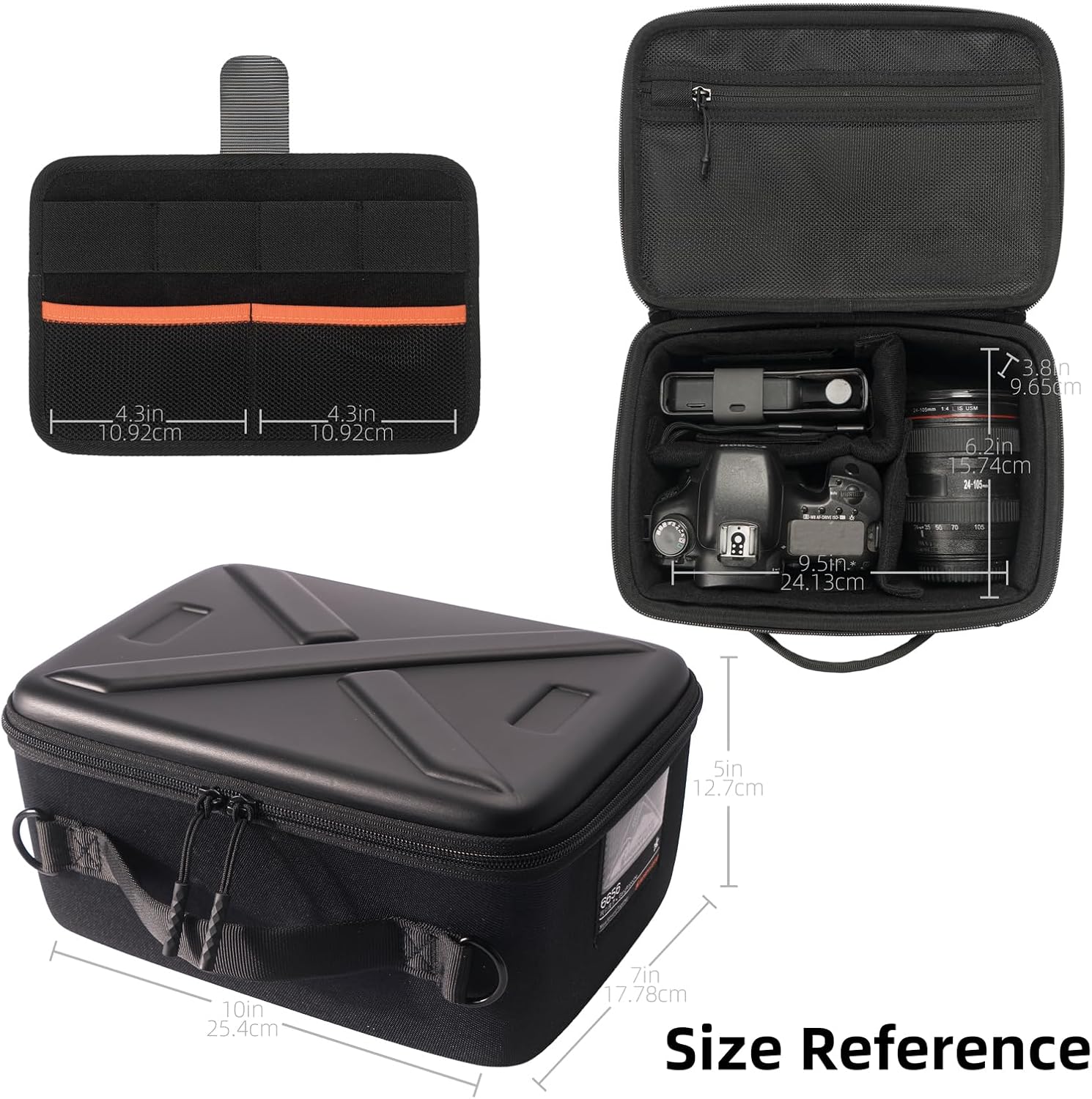 Hard Shell Camera Case Small, Shockproof Waterproof Camera Carrying Bag, Protective Photography Bag for