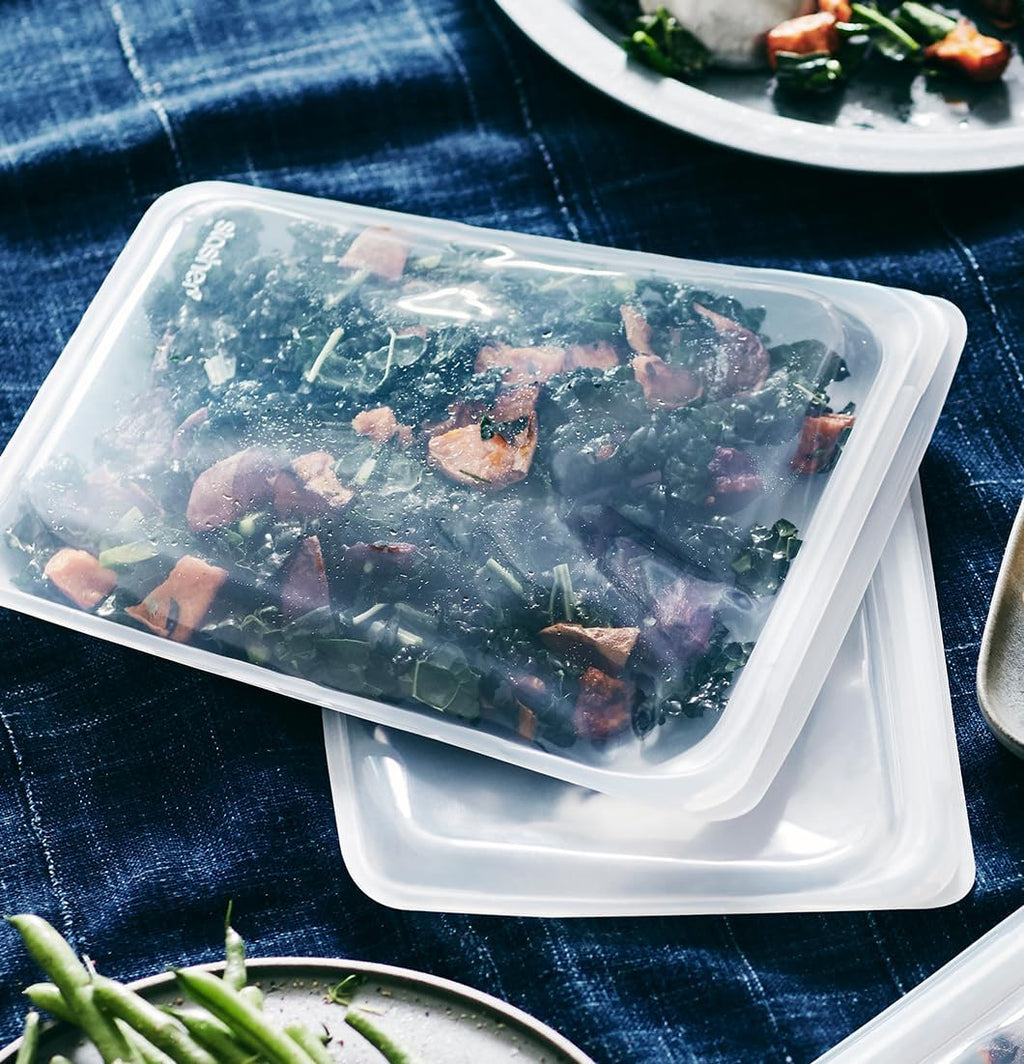 Reusable Half Gallon Silicone Food Storage Bag, Clear, 64 oz