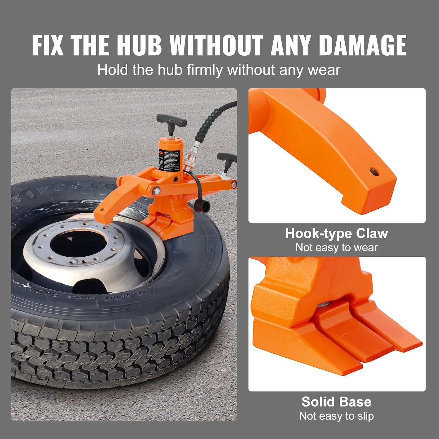 Hydraulic Bead Breaker, 10000 PSI Tire Bead Breaker with Metal Foot Pump, Heavy-Duty Steel Bead Breaker Tool for