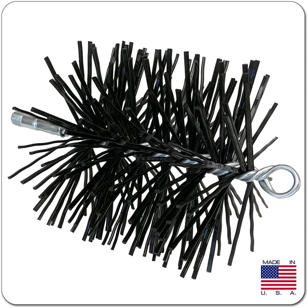 6-Inch Round Poly Chimney Brush and 18-Foot Fiberglass Chimney Rod Bundle Kit