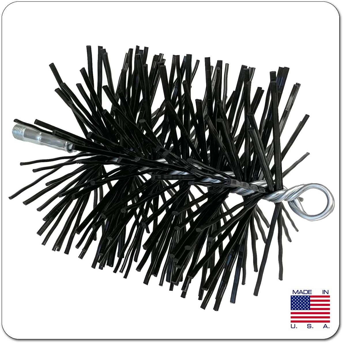 6-Inch Round Poly Chimney Brush and 18-Foot Fiberglass Chimney Rod Bundle Kit