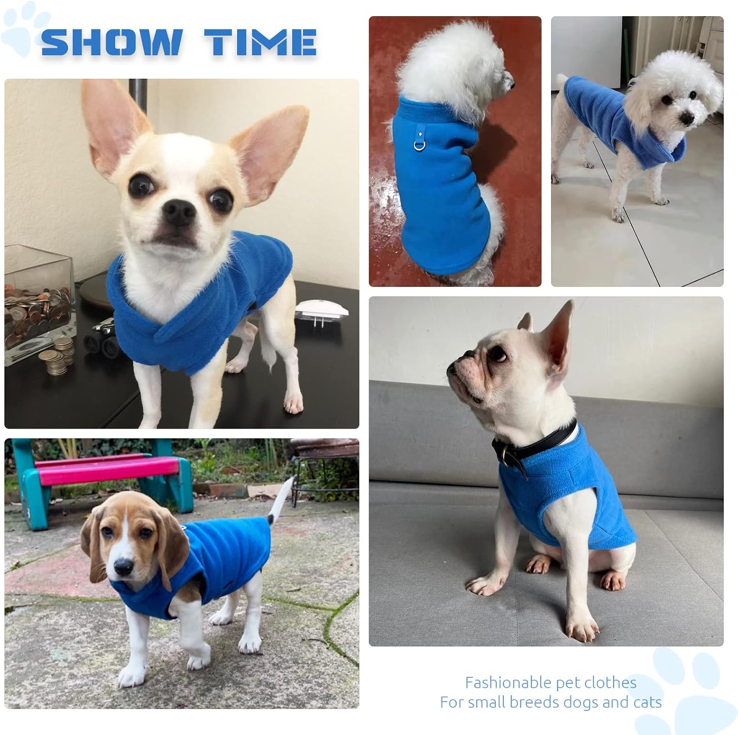 Small Dog Sweater Cat Fleece Vest Soft Dog Jacket with Leash O-Ring Winter Warm Pet Pullover Coat Puppy Clothes for