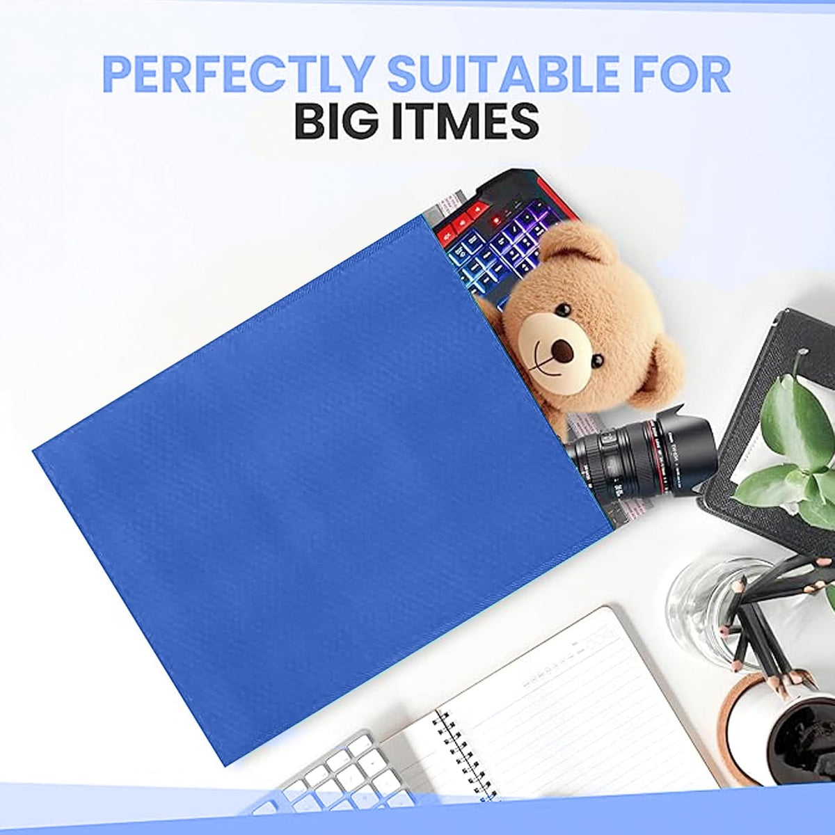 Royal Blue Bubble Mailers 14.25x20, Poly Padded Envelopes #7, 15 Pack