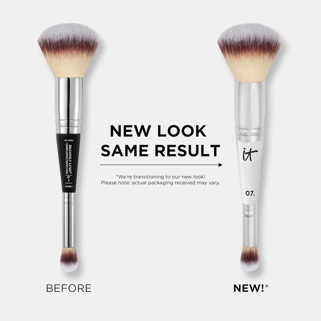 Heavenly Luxe Complexion Perfection Brush #7 - Dual-Ended Premium Makeup Brush for Foundation Concealer & Contour