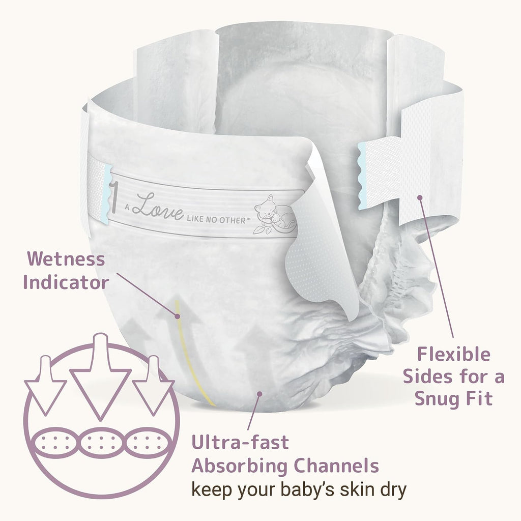 Premium Eco-Friendly Baby Diapers, Size 1 (4-9 Lbs), 36 Count