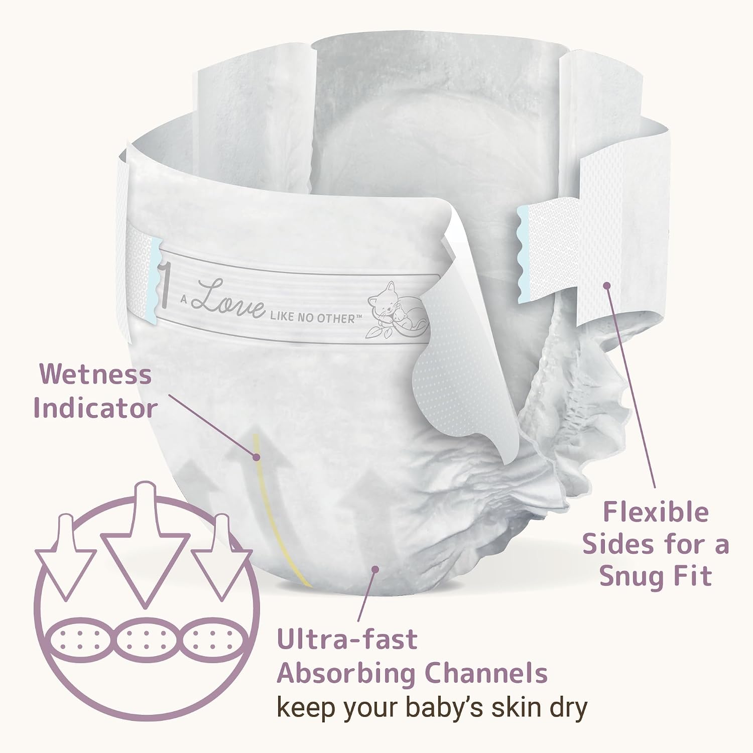 Premium Eco-Friendly Baby Diapers, Size 1 (4-9 Lbs), 36 Count