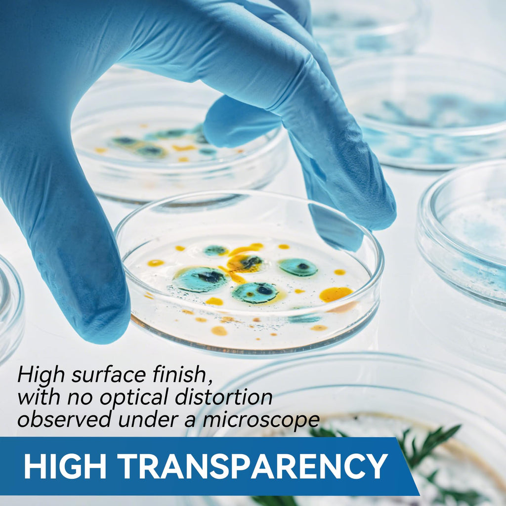 10pcs 90mm Glass Sterile Petri Dishes with Lids