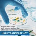 10pcs 90mm Glass Sterile Petri Dishes with Lids