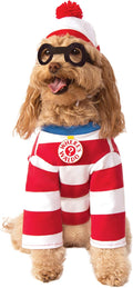 Where's Waldo: Waldo Pet Costume for For Dogs or Cats by Rubies, XL