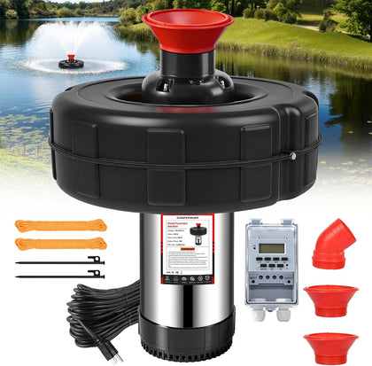 Pond Fountain Aerator, 1HP 110V 15000GPH Floating Fountain Pump for Ponds