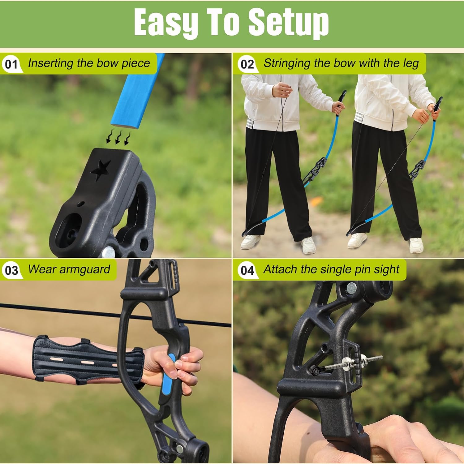 Bow and Arrow Set for Adults Beginners,18lbs Archery Set Recurve Bow Right Hand,Upgraded Archery Bows with 6 Arrows