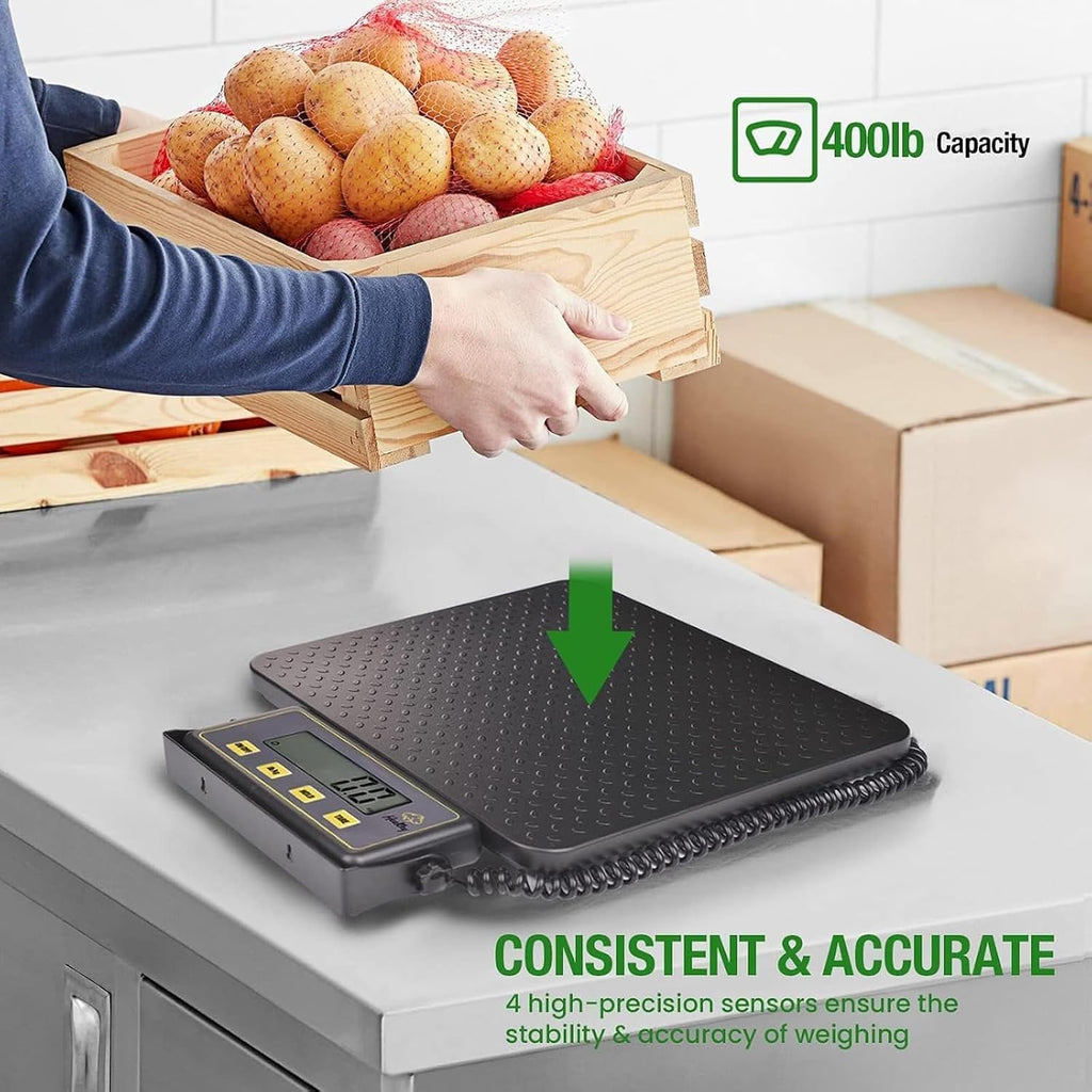 Commercial Digital Receiving Scale 400lbs, Aluminum Platform