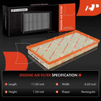 A-Premium 2-PC Engine Air Filter Compatible with Chevrolet & Pontiac