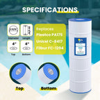 Standard Pool Filter Cartridge for Hayward StarClear C1750