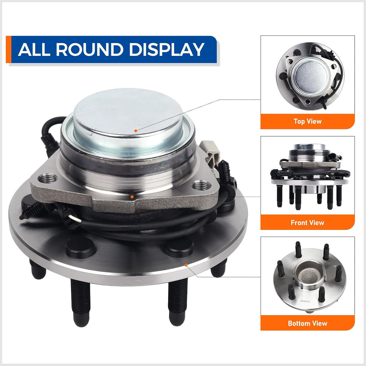 MACEL 515054 (RWD ONLY) Front Wheel Bearing Hub Assembly for Chevy Tahoe