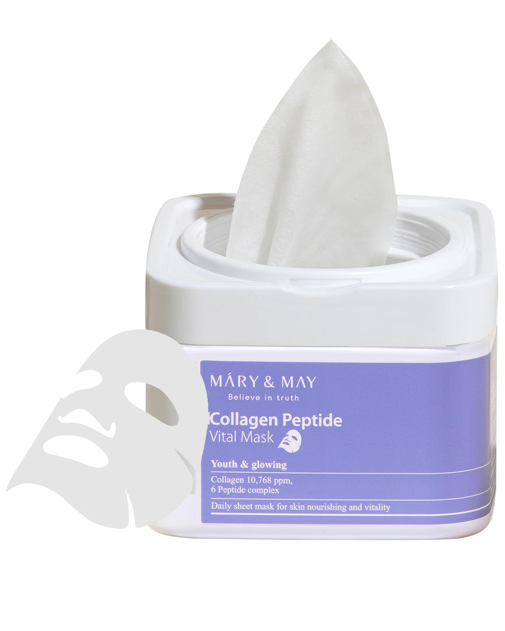 Collagen Peptide Daily Sheet Mask, 30 Sheets Pull-Out Case
