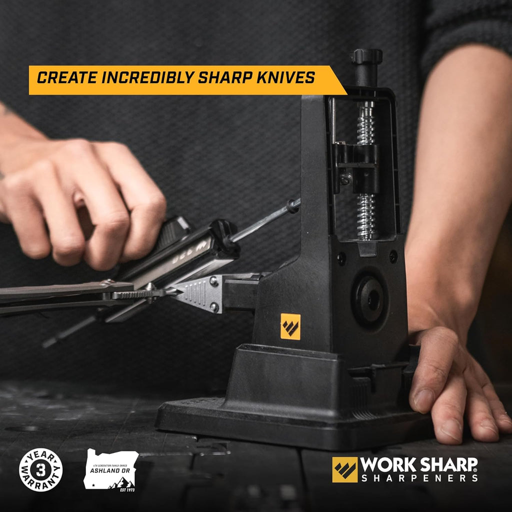 Precision Adjust Elite Knife Sharpener - Fixed Angle Sharpening System for Kitchen & Pocket Knives - Professional